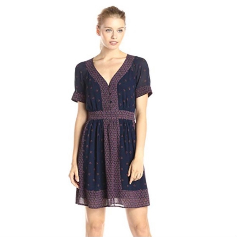French Connection Navy Blue Floral Dress